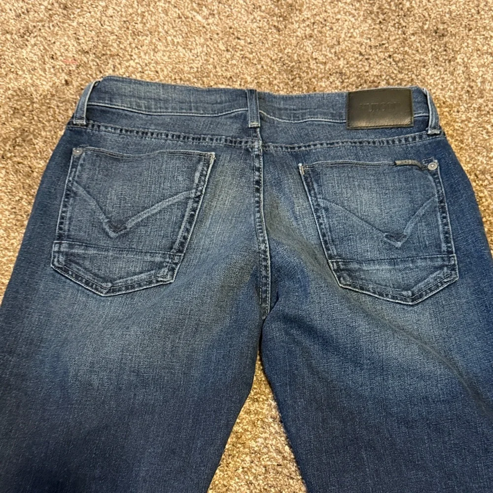 Hudson Jeans Men's Dark Blue Distressed Straight Jeans